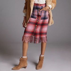 Maeve by Anthropologie Plaid Midi Skirt- Size 10